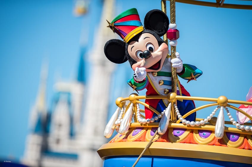 Mickey Mouse on a float - Tips to Make the most of a quick trip to Walt Disney World