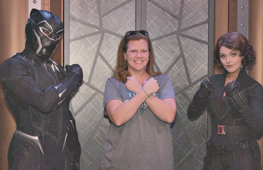 Black Panther and Black Widow Meet and Greet Disney California Adventure