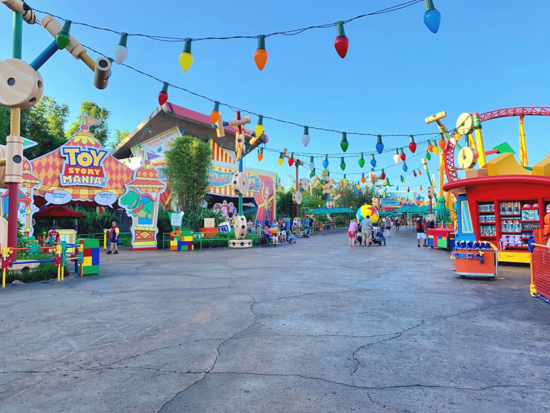 Empty Toy Story Land at Early Morning Magic