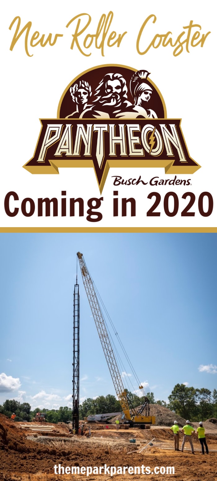 Busch Gardens Williamsburg's Pantheon roller coaster opening date